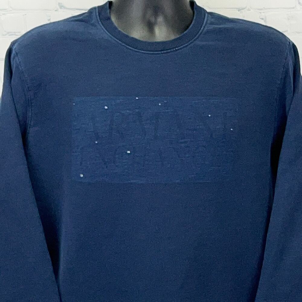Armani Exchange Sweatshirt M Medium Navy Blue Logo Graphic Crewneck Pullover